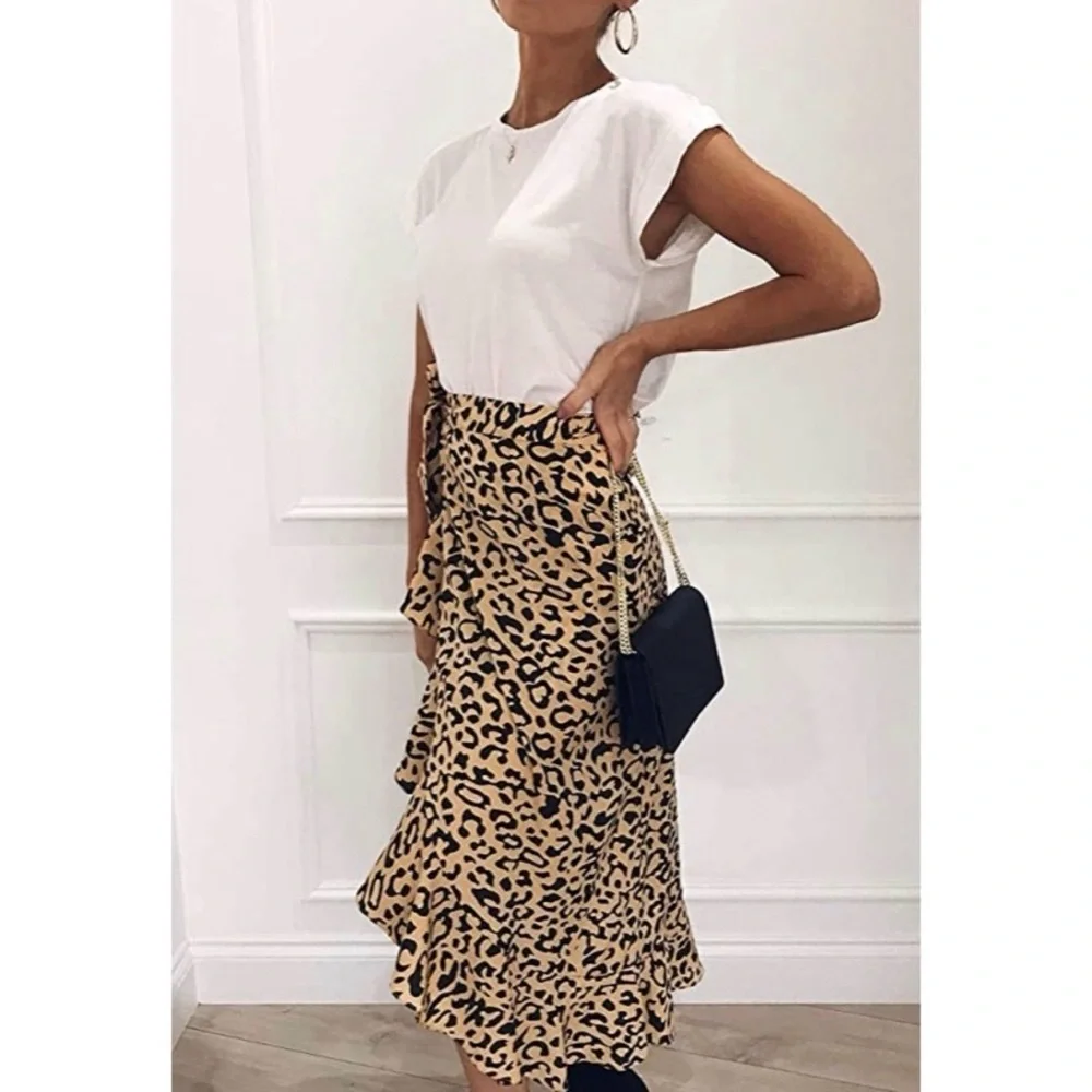 Cheetah Wrap Maxi HAUTE ROGUE | High Low Full Skirt - Picture 3 of 14